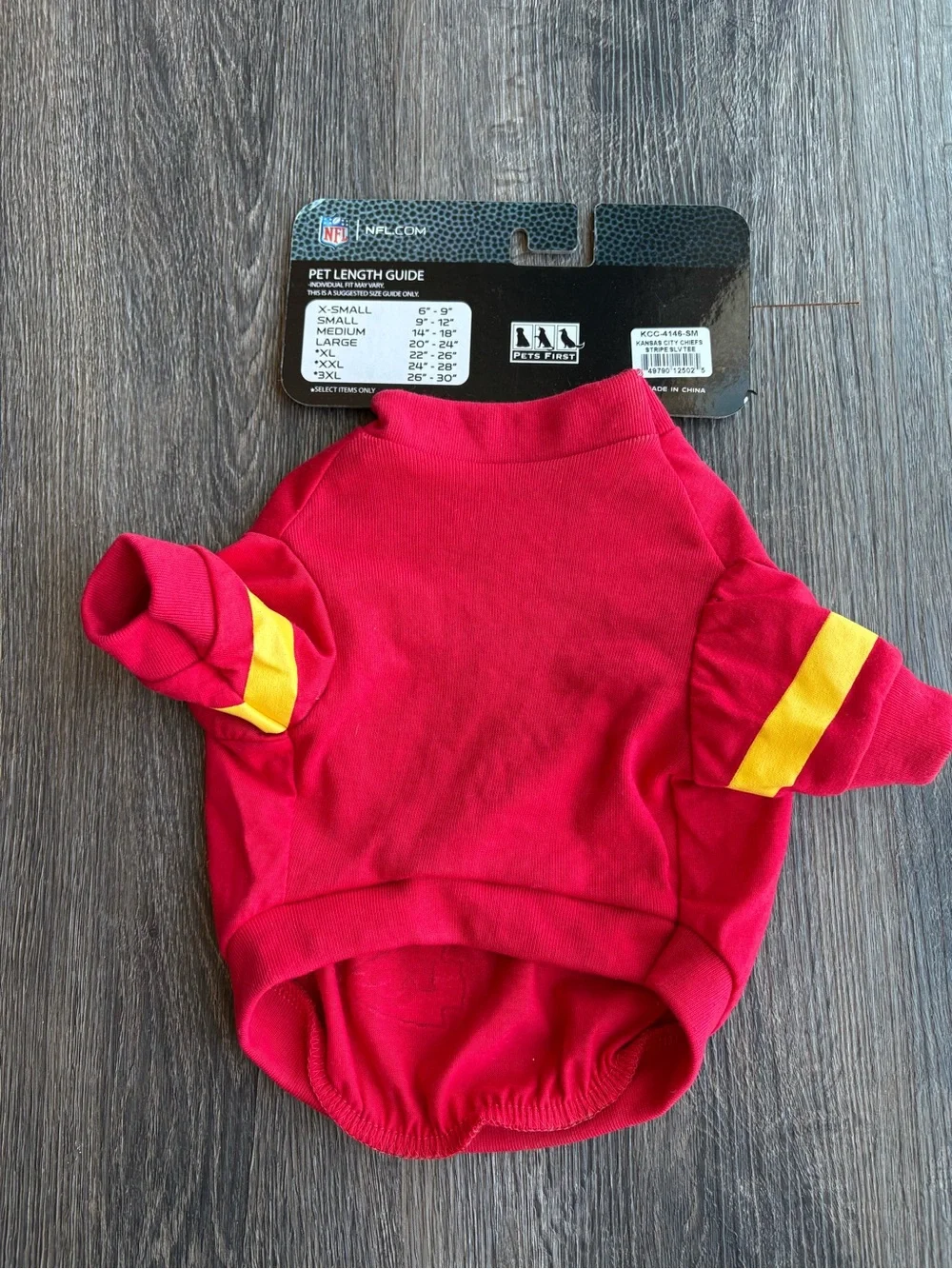 NWT NFL Kansas City Chiefs Pet Shirt